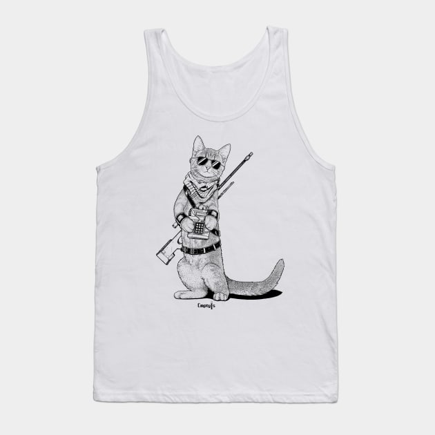 T-Cat Tank Top by EmptyIs